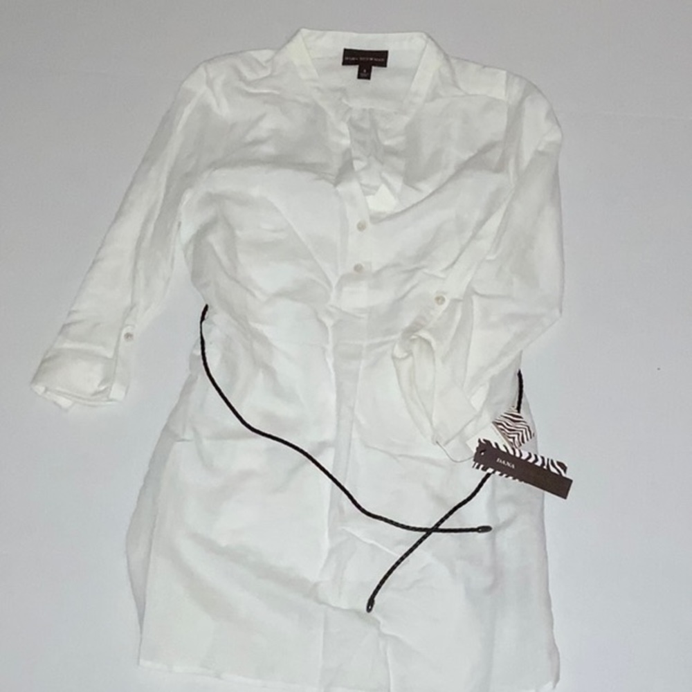NWT Dana Bachman Linen Tunic - White - Size S
